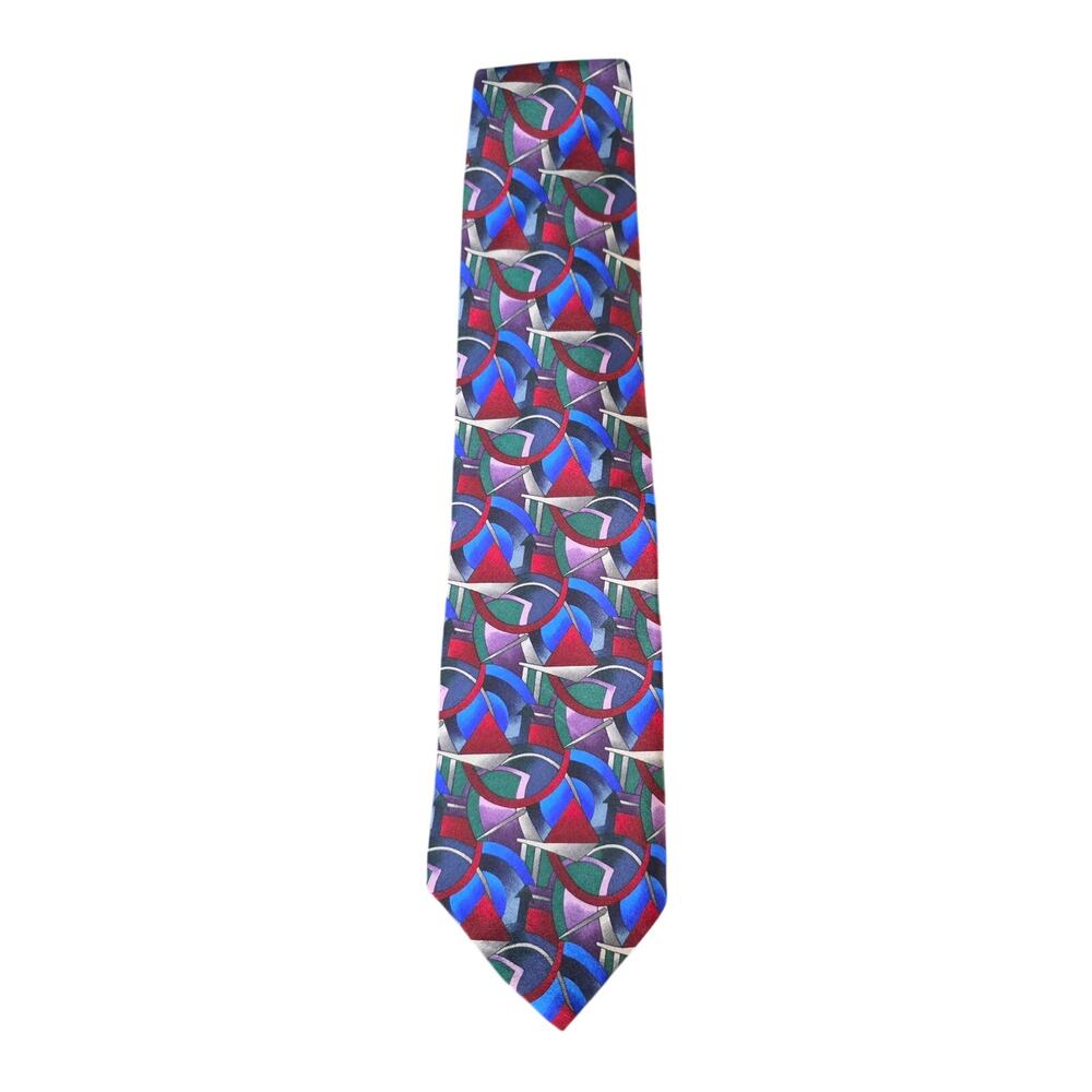 J.GARCIA 100% Silk Neck Tie Alien Craft‎ Multicolor